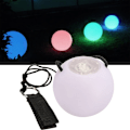 Miniatyrbillede 3 af 5: Blød Spindende Glow Poi til Begynderbørn og Professionel Regnbue Fade og Høj Strobe Spindende LED Glow Legetøj Lysende Bolde 2 stk