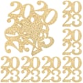 Miniatyrbilde 2 av 5: 24 stk Glitter 2023 Utskjæringer Etiketter Dekorasjoner Bord Senterstykker 2023 Grad Utskjæringer Gull 12X8.5CM