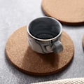 Miniatyrbillede 5 af 5: 4 stk. korkunderlag til tallerkener, gryder, pander og planter, 7,4\" diameter, varmebestandige korkunderlag til gryder og panderBrun