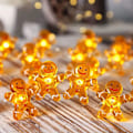 Miniatyrbillede 1 af 5: 10 stk. 30LED Julelys Batteri/USB Drevet, Peberkage Feelygter med Fjernbetjening, Julepynt Lys