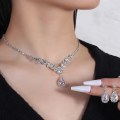 Miniatyrbild 3 av 5: Silver Gold Plated Bröllop Smyckeset Brud Halsband Rhinestone Örhängen Armband