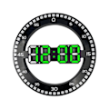 Miniatyrbild 1 av 2: 10 Tums Digital Smart Hoppande Väggklocka, Tyst Väggklocka, Klocka för Vardagsrum och Sovrum Utan Tickande