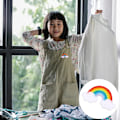 Miniatyrbillede 3 af 5: 4 stk. Regnbue Patch Piger Jern På Regnbue Sky Patches Børnetøj Sy På Broderet Dekorative Applikationer DIY Tøj Tilbehør