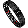 Miniatyrbild 2 av 5: Magnetiska Armband för Män Artrit & Led, Titanstål Magnetiskt Armband med Dubbla Rader Effektiva Magneter