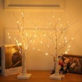 Miniatyrbilde 1 av 5: 2 stk Hvite Bjørketre Lys - Varmt Hvit Led Kunstig Gren Bordplate Feelystre Lys For Hjem Fest Festival Bryllup Thanksgiving Jul Dekor