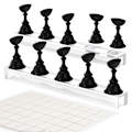 Miniatyrbillede 1 af 5: Negle Stativ Akryl Neglekunst Display Stativ Magnetisk Negletips Øvelse Klæbende Kit til DIY Maleri Negle Stativ Kit (Sort)