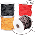 Miniatyrbilde 2 av 5: 4 Ruller 0,8 mm/1 mm Elastisk Tråd For Smykker Og Armbåndslaging 50 Meter/rull (4 Farger)