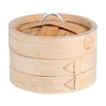 Miniatyrbild 4 av 4: 1 Set Bambu Ångkokare Kök Premium Ångkokare Handgjord Ångkorg Träfärg 13X13X8.5CM