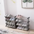Miniatyrbillede 4 af 4: 4-lags Stabelbar og Udvidbar Sko Stativ Z-formet Fodtøj Organizer Sko Hylde Opbevaring Organizer