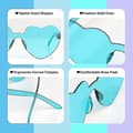 Miniatyrbilde 3 av 5: Hjerteformede Briller 10 stk. Rammeløse Hjerteformede Solbriller Kjærlighet Hjerteformede Briller Transparente Fargede Hjerteformede Briller Multipack