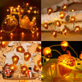 Miniatyrbillede 5 af 5: Thanksgiving Dekorationer Acorn Lysstreng 10ft 30 LED Fairy String Efterårslys til Hjemmet Soveværelse Juletræ Halloween