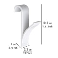 Miniatyrbilde 5 av 5: Radiator Krok Plastkrok Flere Kombinerte Radiator Kroker, Fleksibelt White 2 Pack