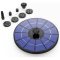 Miniatyrbillede 5 af 5: Solcelled Fontænepumpe med Indbygget Batteri, Solcelledrevet Fuglebadfontæne med 6 Dyser, Flydende Solcelledrevet Vandfontænepumpe til Fuglebad