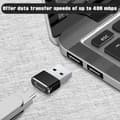 Miniatyrbillede 4 af 5: Grön USB C-hun til USB A-han adapter 3-pak, type C-oplader Ca