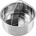 Miniatyrbillede 3 af 6: 3-delt dampkurvsæt i rustfrit stål, trio-separatorsæt, holdbart trykkogertilbehør, dampkurv