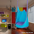 Pikkukuva 5 / 5: Lasten Pod-keinutuoli sisätiloihin, Lasten Pod-keinutuoli lapsille riippuva hammock-tuoli sisä- ja ulkokäyttöön, lasten hammock-istuin Pod (Parannettu kaksi hihnaa, sininen)