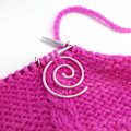 Miniatyrbillede 3 af 5: Spiralformet kabelstrikkepind i rustfrit stål 2 stk. Vævenålesæt til begyndere Garnsying Håndværk