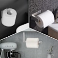 Pikkukuva 4 / 5: WC-paperiteline, Itseliimautuva Kudoksenpidike Ruostumattomasta Teräksestä, Ruostumaton Paperirullanpidike, Ei Porauksia Helppo Asentaa