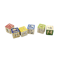 Miniatyrbillede 1 af 3: 8 stk. Undulat Legetøj Kæledyrsartikler Træ Alfabet Klodser Legetøj Fugle Smådyr Legetøj 3x3cm