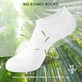 Bamboo Training Socks for Women and Men, Invisible Low-Cut Non-Slip Ankle Socks Multipack