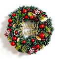 Miniatyrbild 4 av 5: 2 st julkransar för dörrdekoration Julfest Dekoration Tillbehör Julhängande Utomhus Inomhus Vintersemester