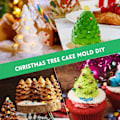 Miniatyrbild 5 av 5: 3D Julgran Bakform kakform silikonform, 5 hålrum julgran för bröd, moussetårta, muffins, isbitar