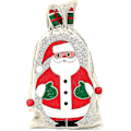 Miniatyrbillede 3 af 5: 8 Styk Gaveposer Julejutesæk Julemandens Sæk Adventskalenderpose Lille Jutesæk Slikposer Julemandens Sæk Tilfældig