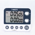 Miniatyrbillede 5 af 5: To stykker Tre Hukommelses Timere Hvid, 3inx2-1/2in Koge Timer, Stor Skærm Trippel Timer, Høj Lydstyrke Alarm