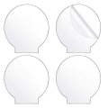 Miniatyrbilde 1 av 4: 4 stk Klare Akrylplater Runde Panel Tykke (4 mm) Plast Akrylplate Kompatibel Med Led Lysbase, Skilt, DIY