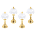 Miniatyrbilde 5 av 5: 4 stk Mini Landskaps Skrivebordslampe Mini Skrivebordslampe Mini Hus Bordlampe Mini Lys Dekor 4X2CM