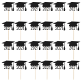 Pikkukuva 1 / 5: 24 kpl 2021 Valmistujais-Tarjottimet Glitter-Kakkukoristeet Kakkupiikit Kakkukoristeet Musta 8,2x5,5cm Black 8.2x5.5cm