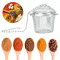 Miniatyrbillede 5 af 5: Te-kugle Si, Te-si i rustfrit stålnet, Te-si til løs te, Krydderifilter Suppe Infuser til madlavning