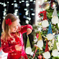 Miniatyrbillede 2 af 5: 5 Pak Sequin Spidsede Huer Julemand Dukke Charm Juletræ