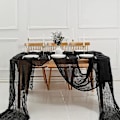 Miniatyrbillede 3 af 5: Bordløber i Cheesecloth Boho Gauze - 35x157 tommer Lang Romantisk Sheer Bord