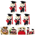 Pikkukuva 4 / 5: 5 kpl Seisova Graduointikarhu Ihastuttavassa Graduointikarhukokoelmassa (hattu mukana) Sekalaiset Värit 12X3cm Assorted Color 12X3cm
