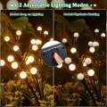 Miniatyrbillede 4 af 5: 8 stk. udendørs solcellelamper, ildfluelamper til haven, solcellelamper til havepynt, 8LED solcellelamper til haven