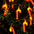 Miniatyrbillede 2 af 5: Julepind-lysstreng, dekorative lys til julepynt, med 10 LED-batterier til badeværelse, soveværelse, fødselsdag