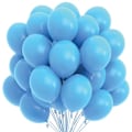 Miniatyrbilde 1 av 5: 60 stk Pastellblå Ballonger Babyblå Ballong Latex Lyseblå Ballonger som Kjønnsavsløring Babyshower Bursdag Blå Tema