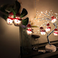 Miniatyrbillede 4 af 5: Julepynt 3m 20 LED Lysstreng Julemand Snefnug Træpynt (1 stk)