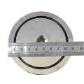 Miniatyrbilde 2 av 3: Ultratøff Neodymmagnet 320 kg Perfekt for Magnetisk Fiske 90 mm med Neodym-Øye