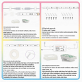 Miniatyrbilde 4 av 5: LED-lysstripe 5050 sett med innebygd IC-atmosfæremusikkmarkise Tuya-kontroller lysstripe EU-plugg