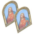 Miniatyrbild 2 av 2: 2 st Kristallbildprydnader Romersk Kolonn Präglad Båge Legering Kristallprydnader 9x6,5cm