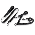 Miniatyrbilde 3 av 5: Dobbel Dobbel Leash for 2 Hunder, Hundeleash, 360° Tangle-Free Dobbel Hundeleash, Multifunksjonell Avtakbar Leash, Absorberende Elastisk Materiale
