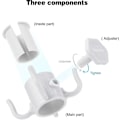 Miniatyrbilde 2 av 4: Firebenskrok for paraplyankerstang, plastfirebenskroktilbehør for hageparaplystang (3 stk)