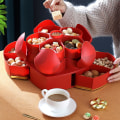 Miniatyrbilde 3 av 3: Nøttebrett Party Snackbrett Delte Serveringsfat Lopp-Formet Snackfat? Roterende Tørket Frukt
