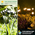 Miniatyrbillede 3 af 5: 8 stk. udendørs solcellelamper, ildfluelamper til haven, solcellelamper til havepynt, 8LED solcellelamper til haven