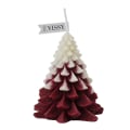 Miniatyrbild 1 av 5: Röd tvåfärgad julstjärna doftljus Julgran Form Stämningsljus Röd tvåfärgad