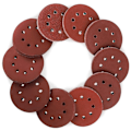 Miniatyrbilde 1 av 4: Slipeskiver 125 mm – 10 stk. slipepapir, slipepapir for eksentrisk slipemaskin Eksentrisk sliping 8 hull 400 korn