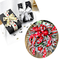 Miniatyrbillede 2 af 5: 10m Trådforbundet Julebånd Polyester Transparent Glitter Farverige Snefnug DIY Håndværk Grøn