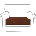 Miniatyrbillede 2 af 5: Strækbar Pudebetræk Jacquard Sofa Pude Sofa Sædebetræk Sofa Betræk Støvbestandig Møbelbeskytter (1-personers, Lysegul)
